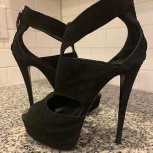 GIUSEPPE ZANOTTI BLACK SHARON CAGE BOOTIE